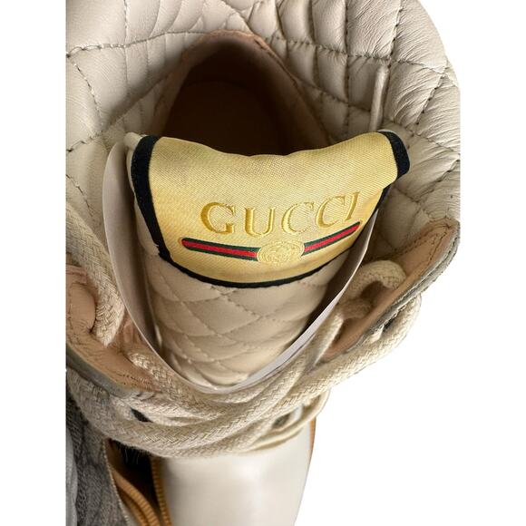 Gucci NIB GG Supreme Combat Boots in White Size 40.5 - Picture 8 of 16